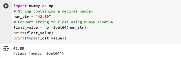Convert String to Float