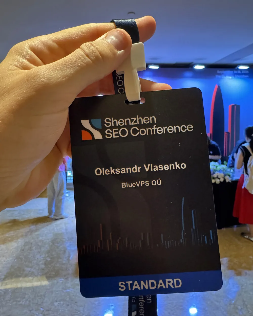 Attendee badge: Oleksandr Vlasenko, BlueVPS OÜ